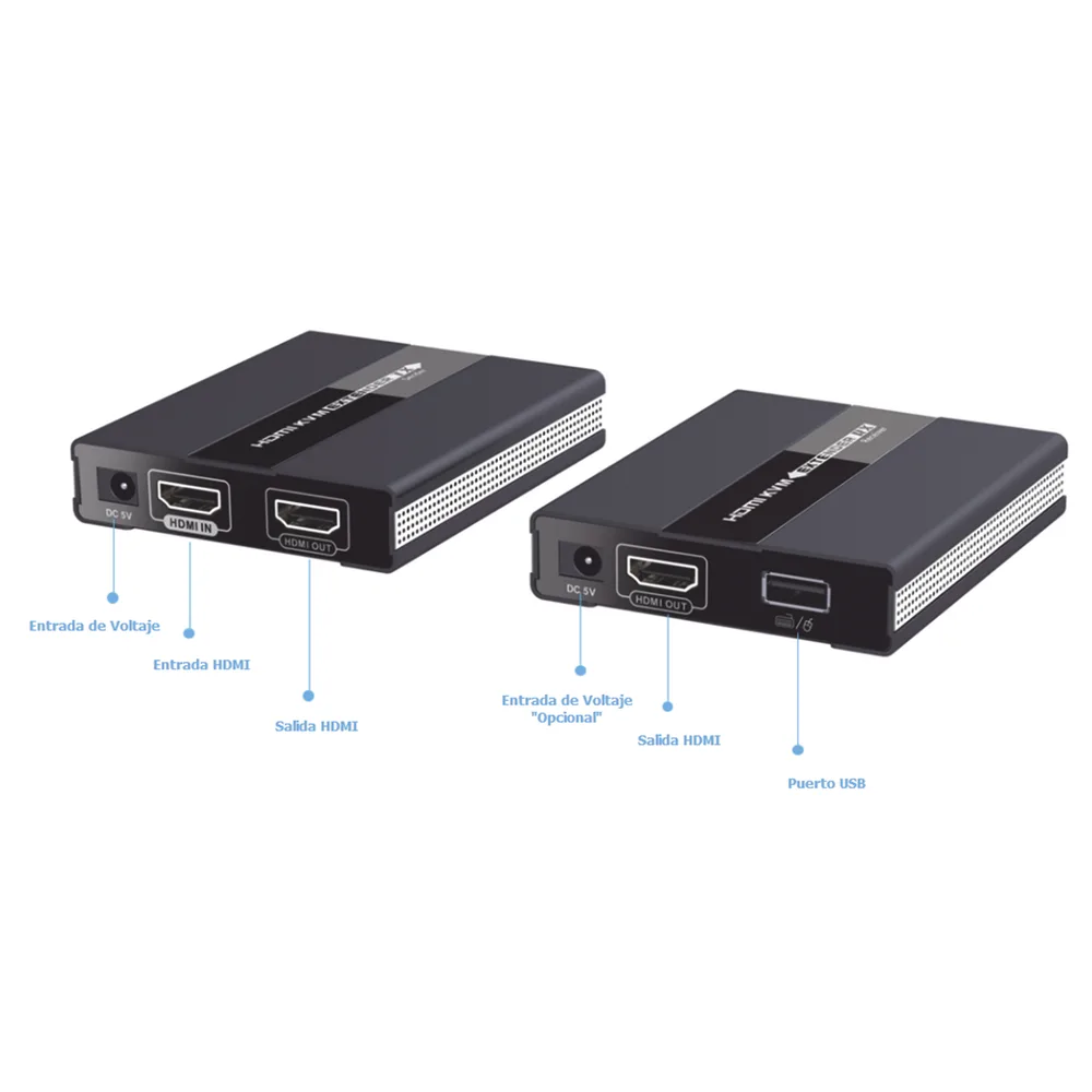 Kit extensor KVM ( Teclado, video, Mouse ) HDMI 1080P @ 60 Hz, 60 metros con cable CAT5e/6 – vista 5