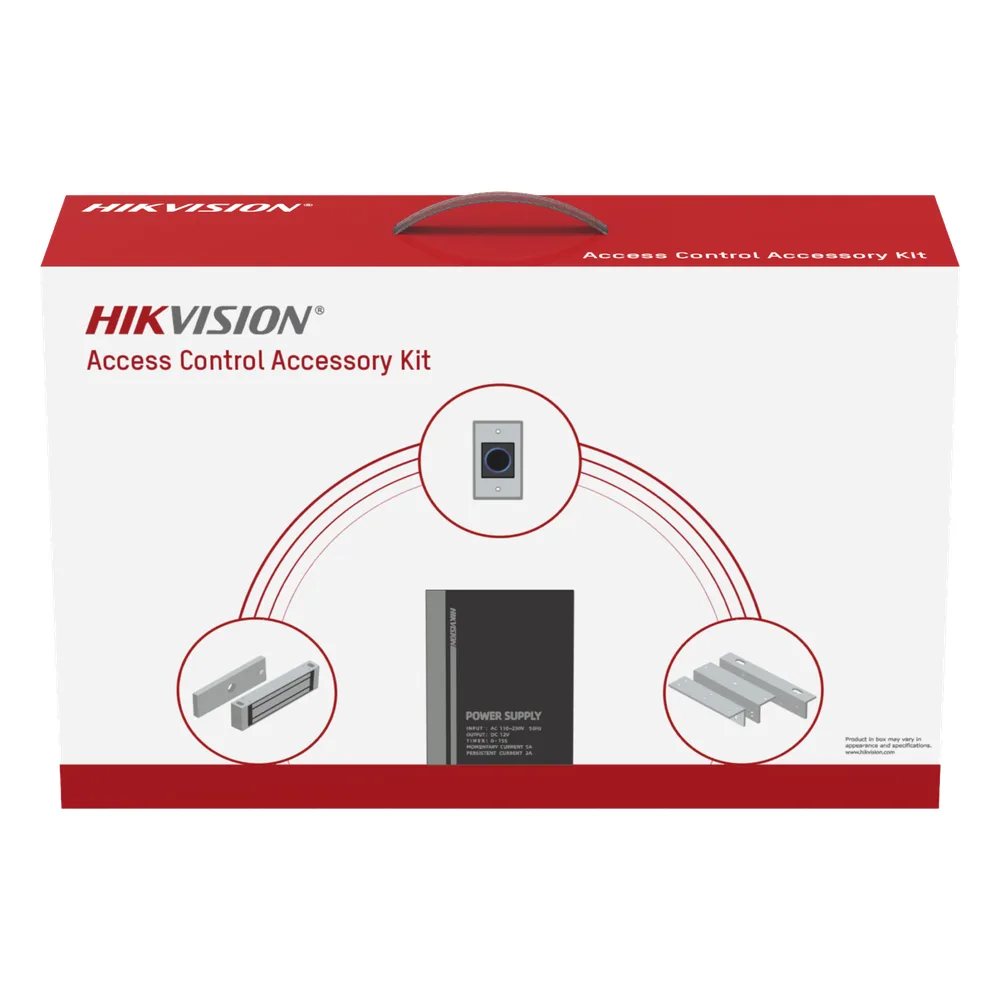 Kit HIKVISION para para Control de Acceso / Fuente 12 Vcd 2 A + Botón de Salida + Chapa Magnética 600 Lbs / Para Instalación de Control de Acceso Autónomo (Facial Min Moe, Teclados, Lectores de Huella, Etc...) – vista 2