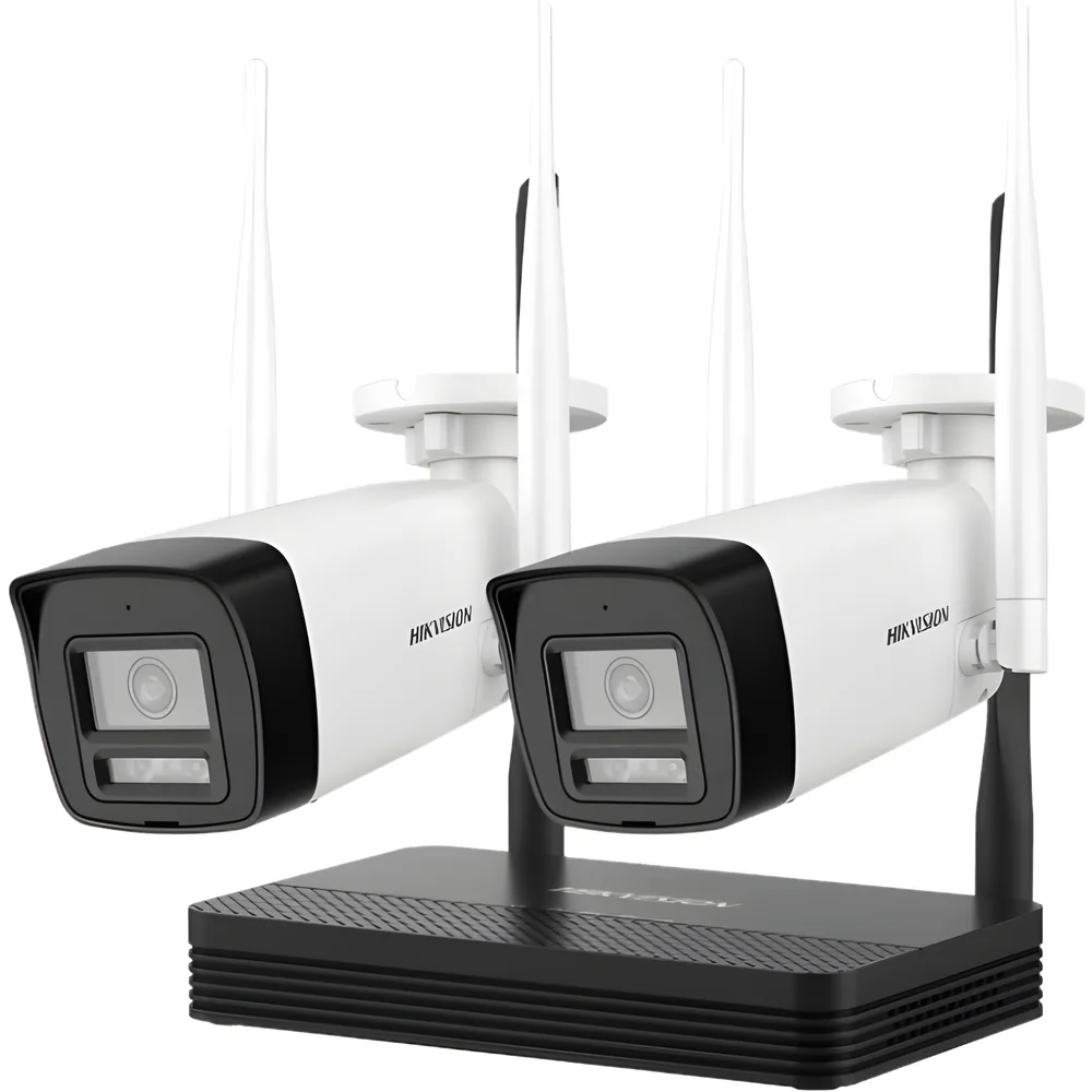 Kit IP Inalámbrico 4 Megapixel / NVS 4 Canales / 2 Cámaras Bala para Exterior con Lente 2.8 mm y Dual Light (30 mts IR + 30 mts Luz Blanca) / Audio Bidireccional (Micrófono y Bocina) / Soporta Micro SD de 512 GB – vista 2