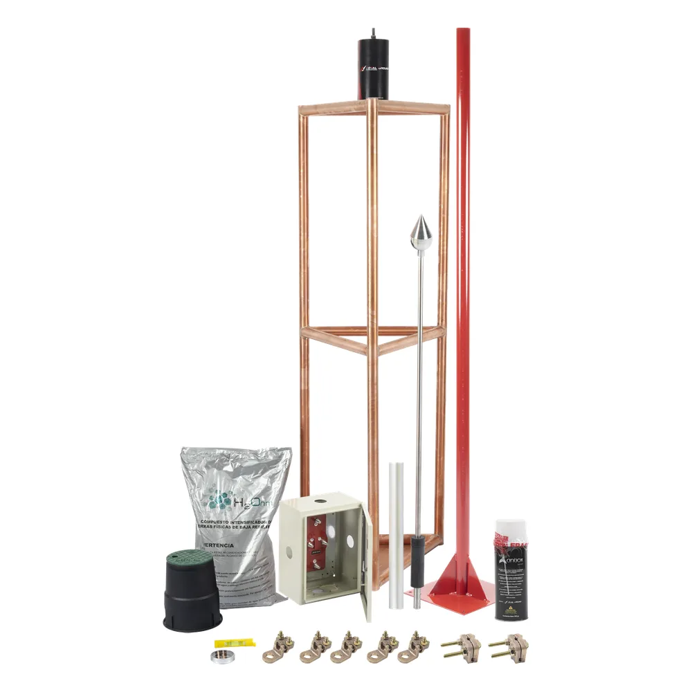 Kit Pararrayo con Accesorios para Protección de Diámetro de 300m.