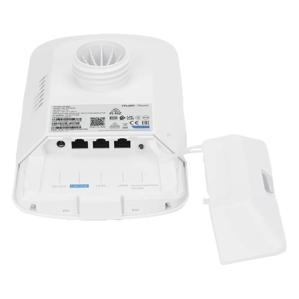 Kit Punto a Punto Ruijie RG-EST350G / Wi-Fi 5 (802.11ac Wave2) 867 Mbps / Antena 16 dBi MIMO 2x2 MU-MIMO / 3 Puertos Gigabit / Alcance 5 km (16,404 ft) / IP55 / Administración Cloud – vista 5