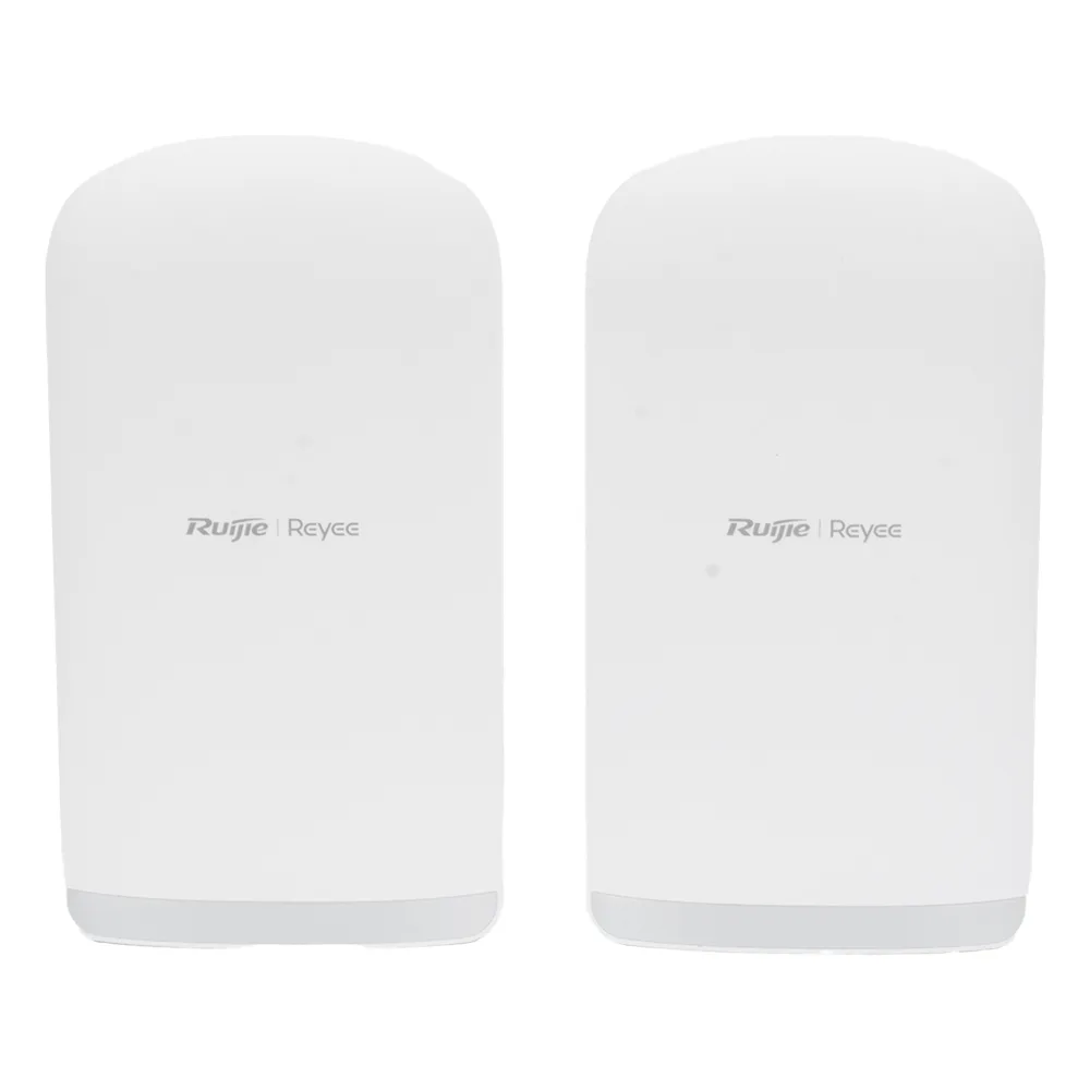 Kit Punto a Punto Ruijie RG-EST350G / Wi-Fi 5 (802.11ac Wave2) 867 Mbps / Antena 16 dBi MIMO 2x2 MU-MIMO / 3 Puertos Gigabit / Alcance 5 km (16,404 ft) / IP55 / Administración Cloud