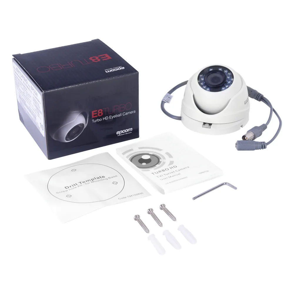 KIT TurboHD 1080p / DVR 8 Canales / 4 Cámaras Bala (exterior 2.8 mm) / 4 Cámaras Eyeball (exterior 2.8 mm) / Transceptores / Conectores / Fuente de Poder Profesional hasta 15 Vcc para Largas Distancias – vista 6