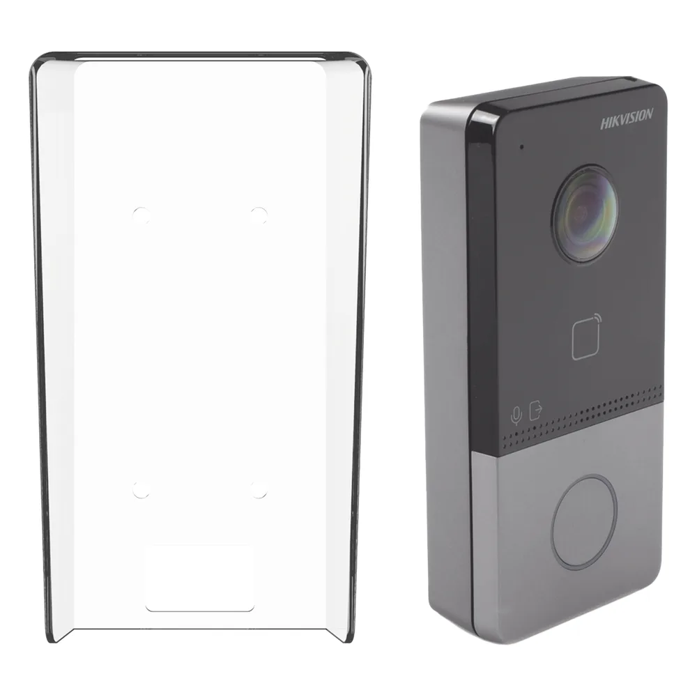 Kit Videoportero IP + Carcasa protectora 2 Megapixel  / PoE Estandar / IP65  / Apertura desde Hik-connect / Soporta 1 Departamento y Hasta 6 Monitores / Soporta Tarjetas Mifare / 1 Salida Relay