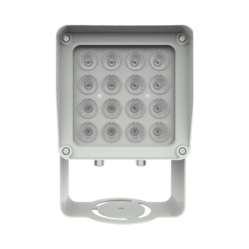 Lampara IR de Luz Continua / 16 Lámparas LED / Distancia Efectiva 16 a 25 metros / Cobertura 40° / Exterior IP66