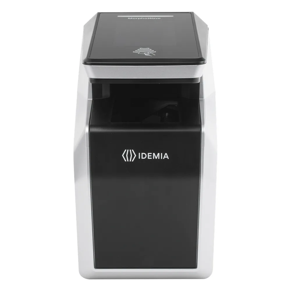 Lector de huella MorphoWave Compact / lector Multiformato  MIFare, DESFire, Prox HID, ICLASS/ QR/ IP65 / PoE – vista 2