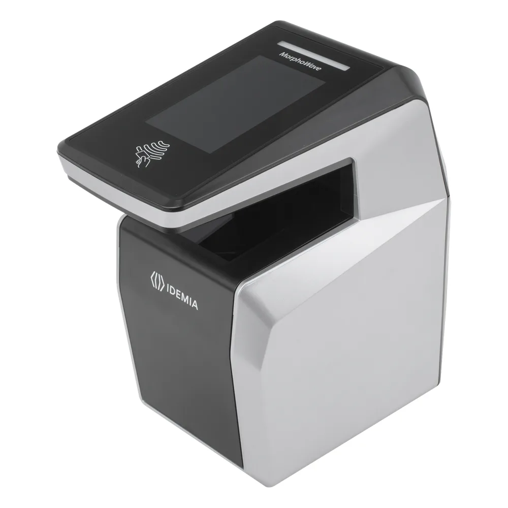 Lector de huella MorphoWave Compact / lector Multiformato  MIFare, DESFire, Prox HID, ICLASS/ QR/ IP65 / PoE – vista 4