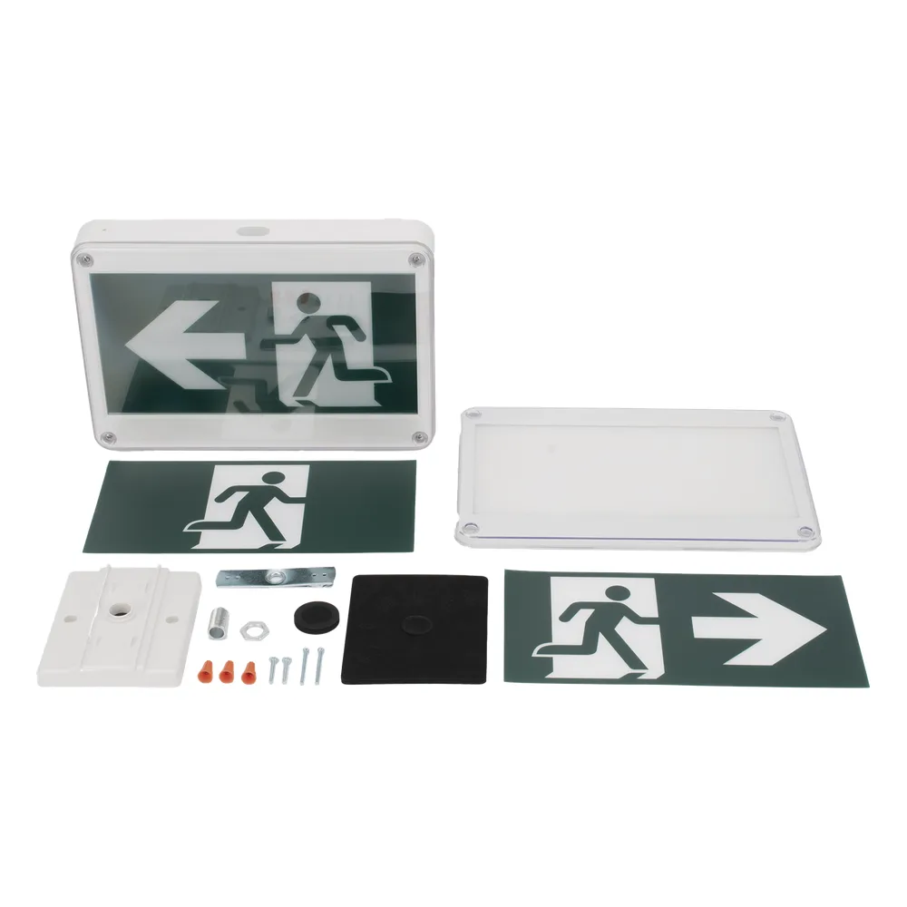 Letrero EXTERIOR de Señalización salida "Hombre Corriendo"/ Alto brillo / Uso en pared, lateral o techo / Batería de Respaldo Incluida con hasta 120 minutos de duración – vista 5