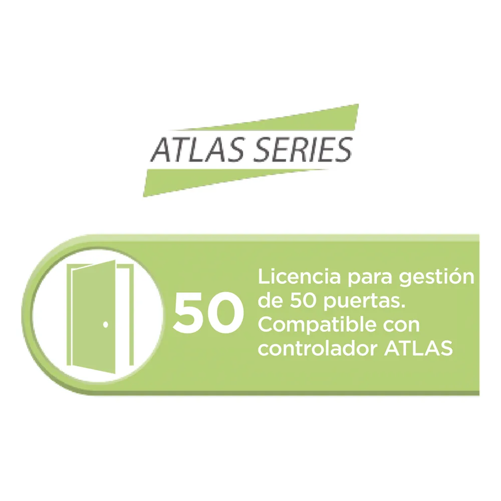 Licencia para 50 puertas compatible con controlador ATLAS