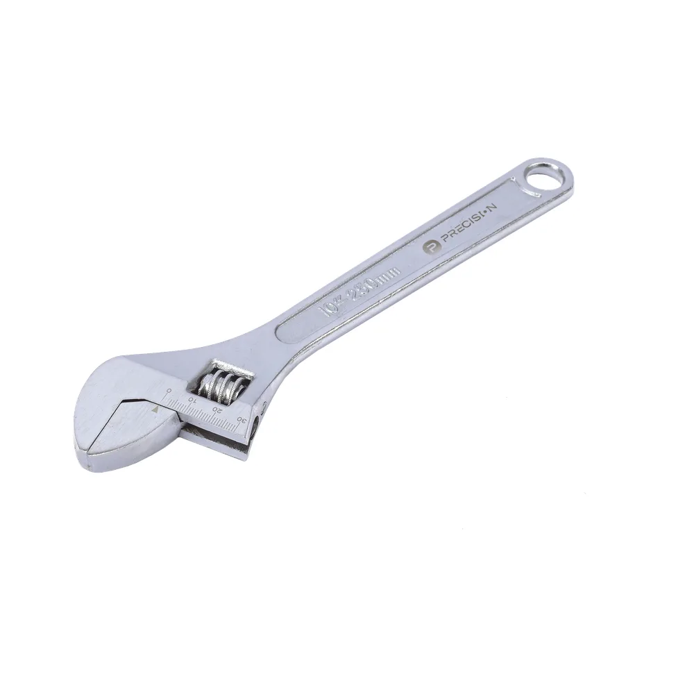 Llave Ajustable (Perico) de 20.5 cm (10”). Apertura máxima de Mordaza de 30 mm.