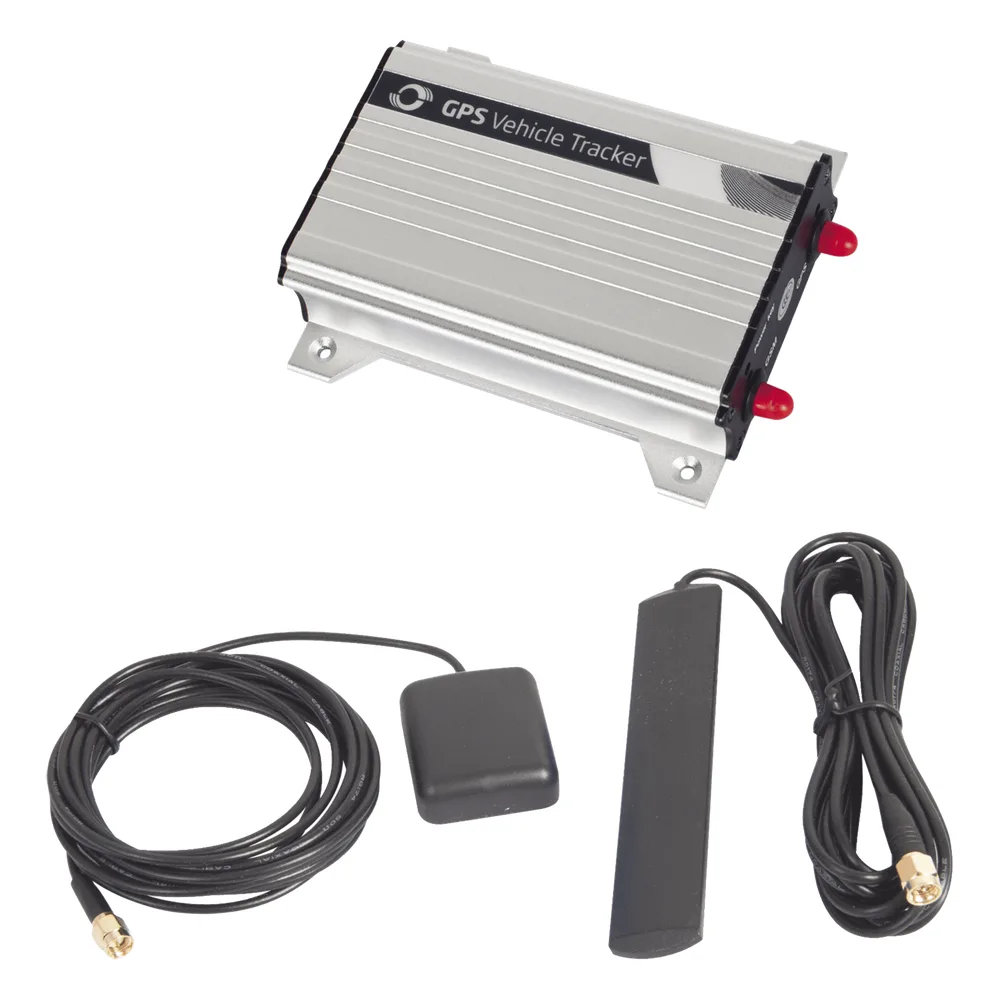 Localizador GPS 2G vía celular con múltiples entradas y salidas digitales, entradas análogas, opción para audio bidireccional,robusta carcasa de aluminio,botón de pánico y cable programador incluidos.