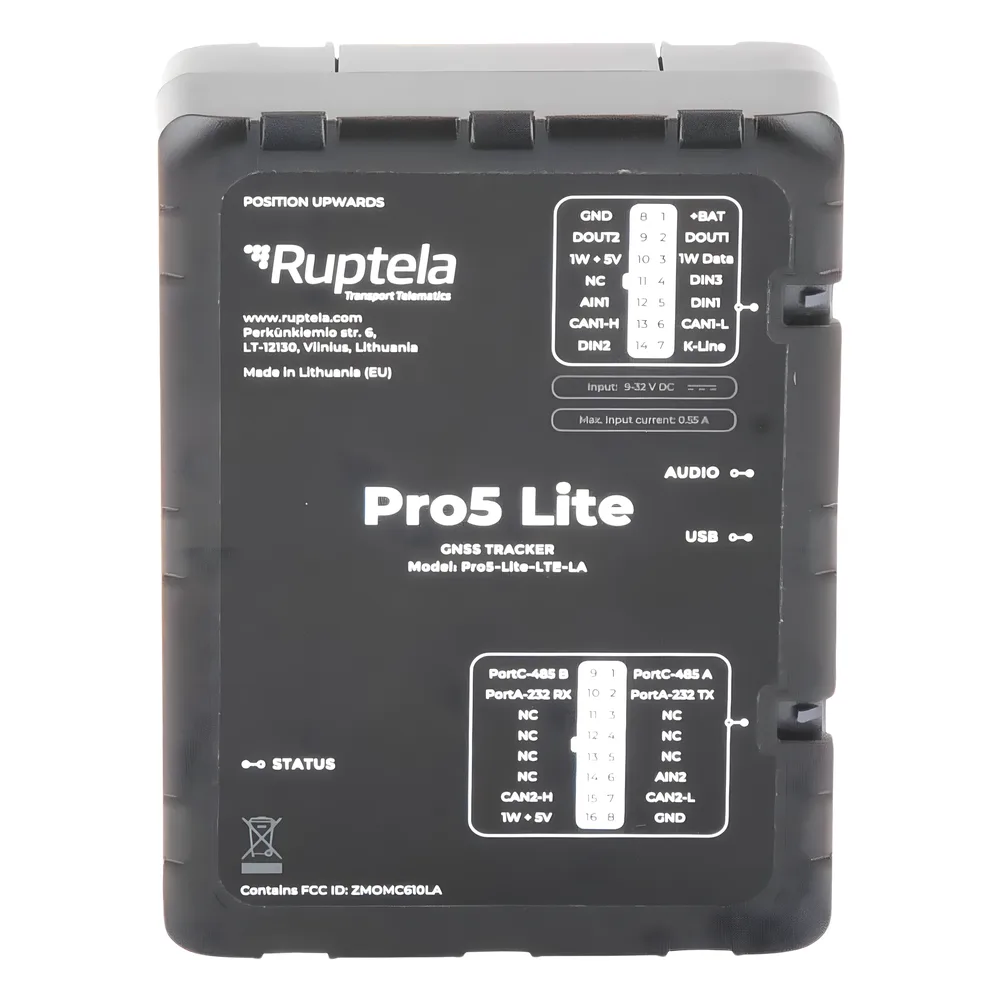 Localizador y Rastreador Vehicular GPS Avanzado / LTE Cat1 (4G) y GSM 2G / Lectura de Computadora de Viaje en Vehículos Compatibles / Monitoreo de Audio, Temperatura y Combustible / Bluetooth BLE 5.0 / SIM Nano / Detección de Jammer con Paro de Motor / – vista 2