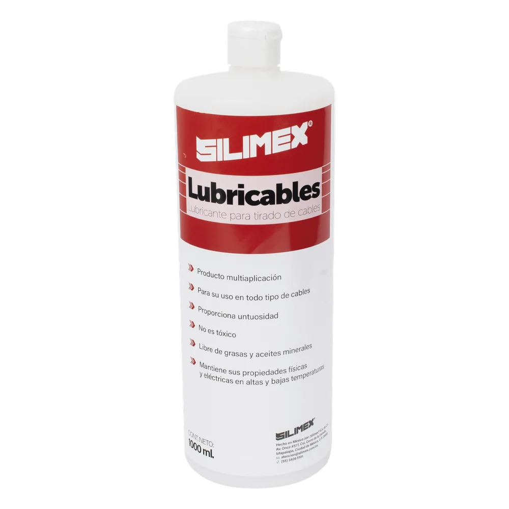 Lubricante Dieléctrico de Alta Eficiencia para Jalado de Cables Sin Daños / No es Tóxico y Compatible con Todo Tipo de Cable / Deslizamiento de Cables Seguro, Sin Fricción y Sin Riesgos / Presentación de 1 Litro
