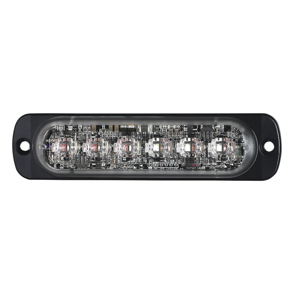 Luz Auxiliar de 12 LED, Rojo/Claro, Lente Transparente, SAE – vista 2
