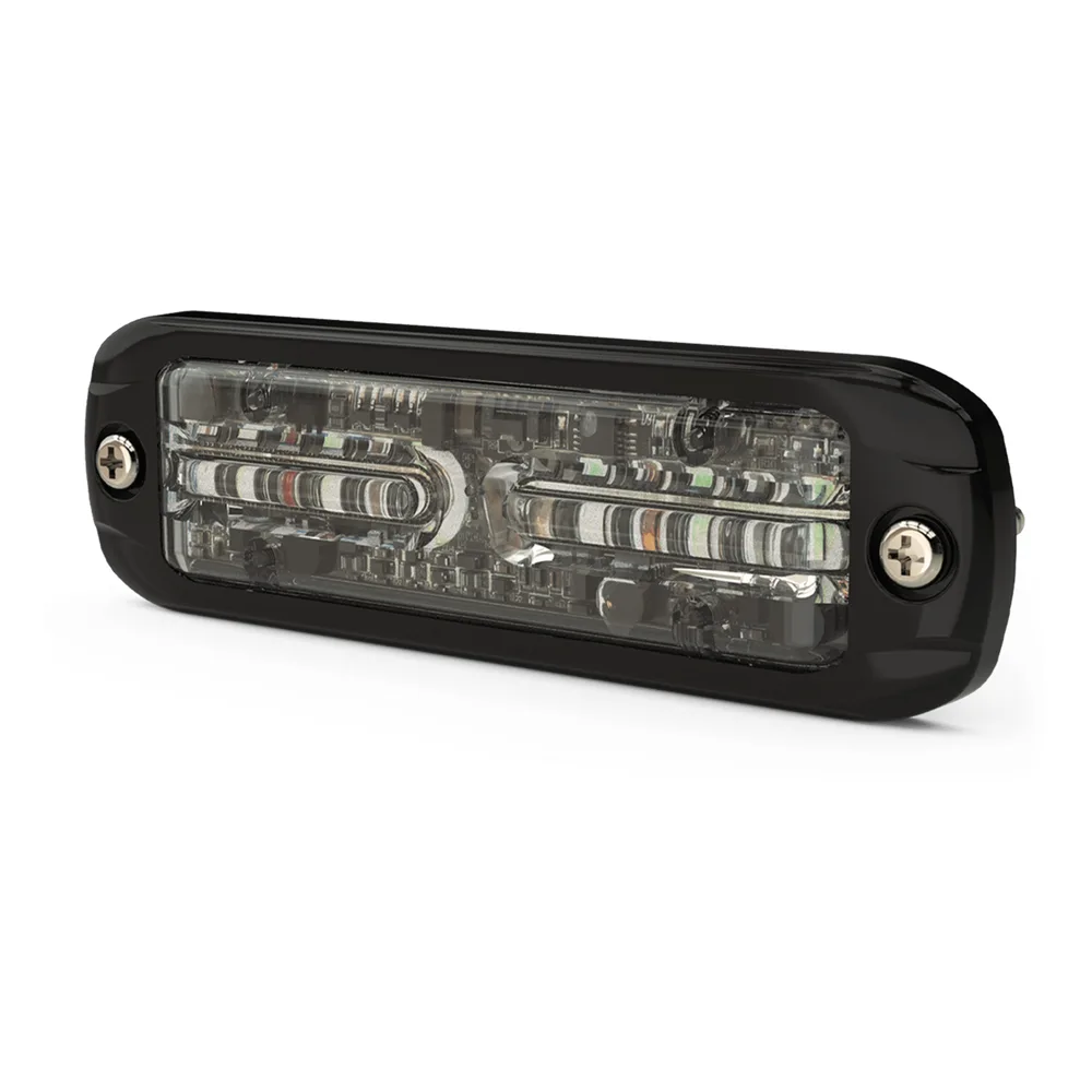 Luz Auxiliar de 18 LEDS, Tricolor Rojo/Azul/Blanco, Lente transparente