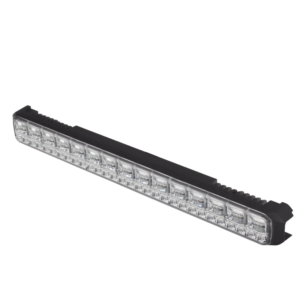 Luz Auxiliar de 45 LED, Top Rojo, Tricolor Rojo/Azul/Blanco, 11.42", Lente Transparente, SAE – vista 2