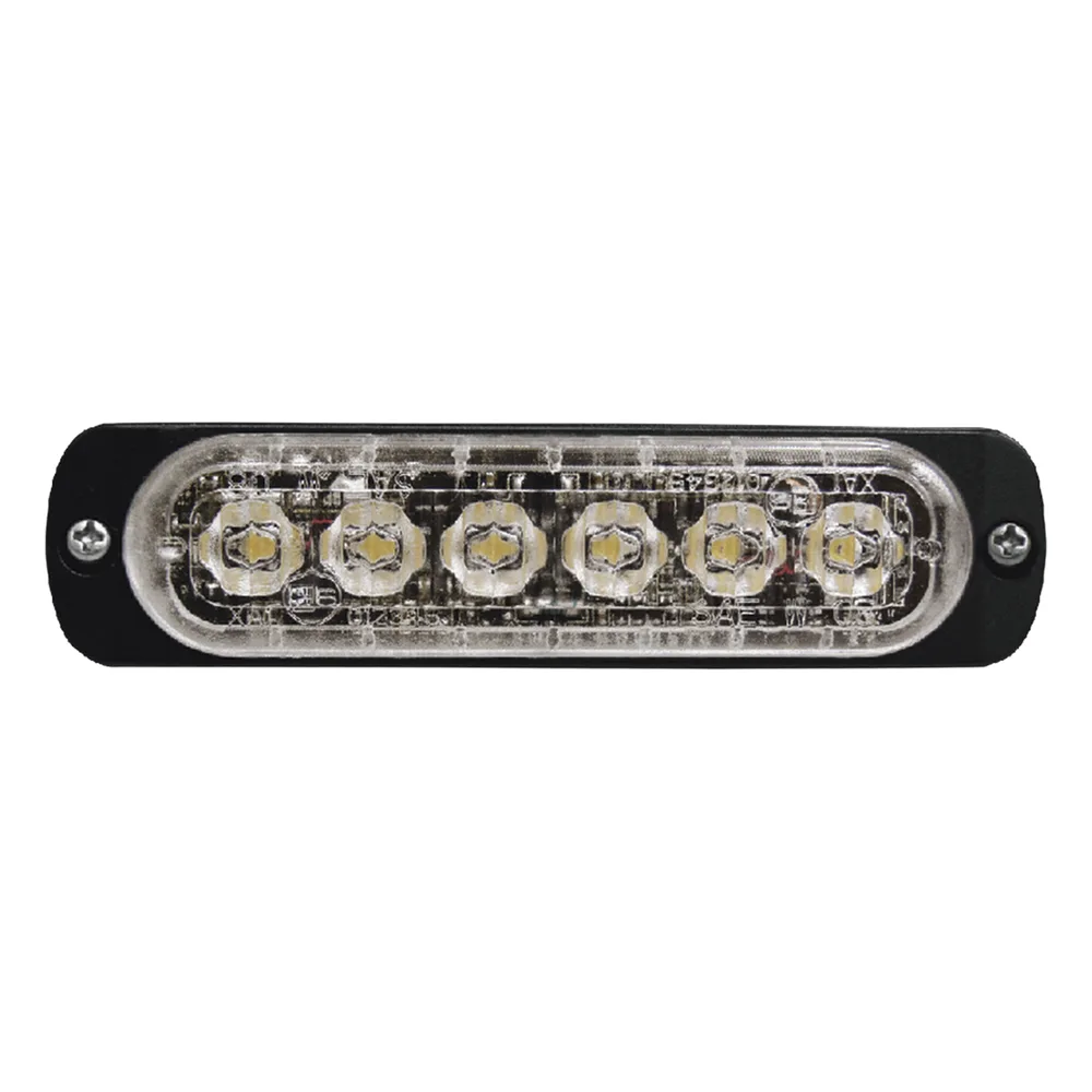 Luz Auxiliar de 6 LED, Ambar, Lente Transparente, SAE – vista 3