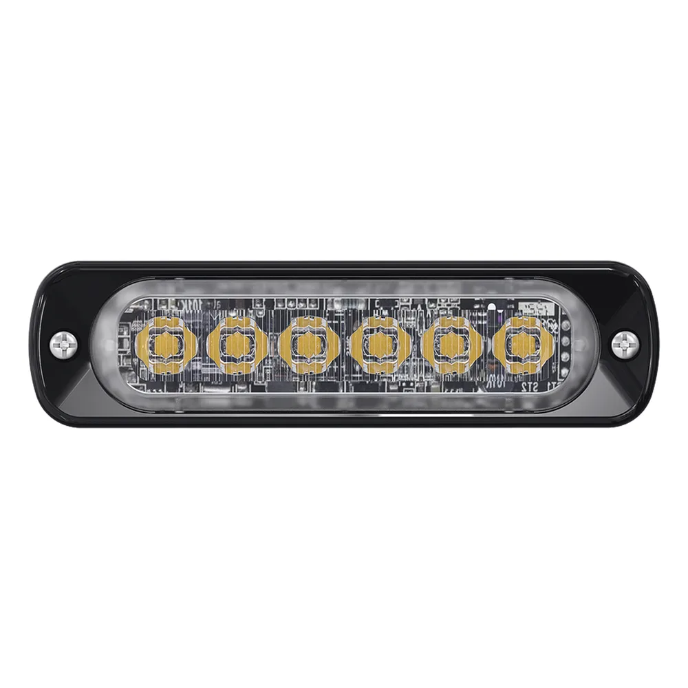 Luz Auxiliar de 6 LED, Ambar, Lente Transparente, SAE – vista 4