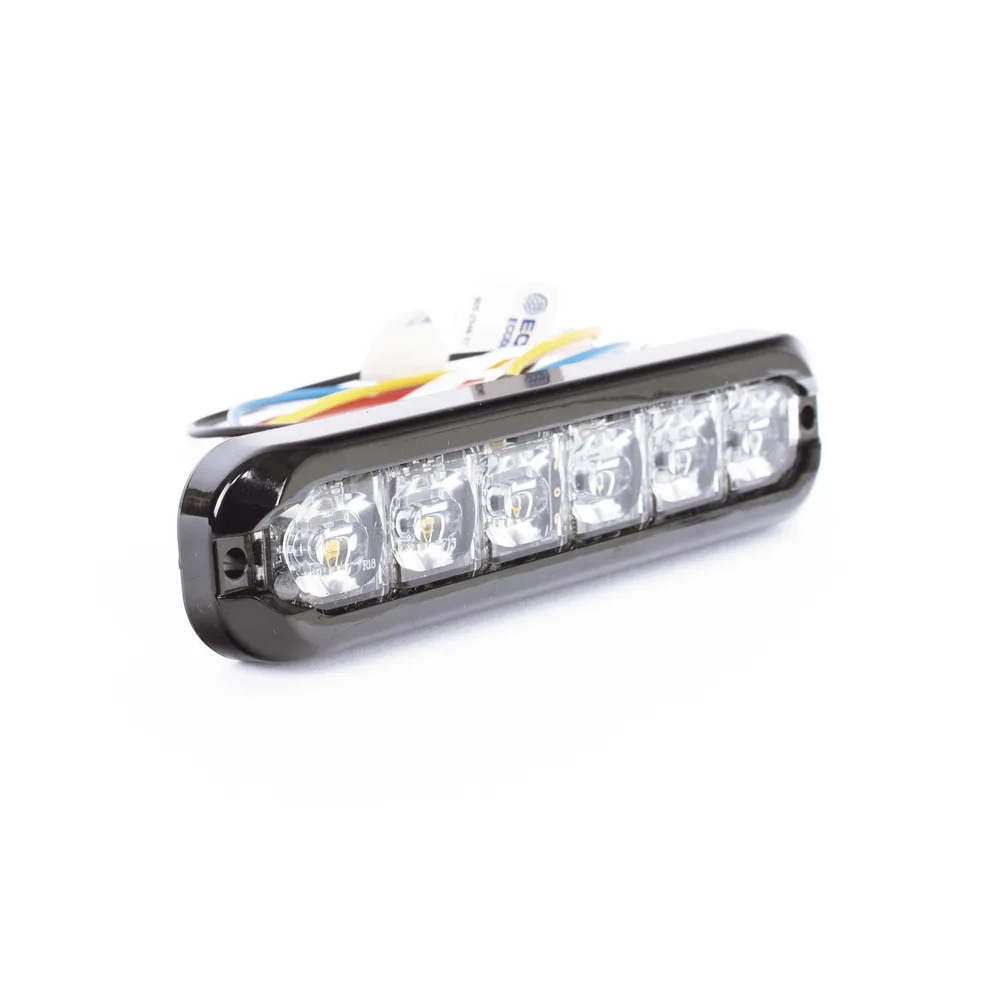 Luz Auxiliar Flexible de 12 LED, Ambar/Blanco, Lente Transparente – vista 2