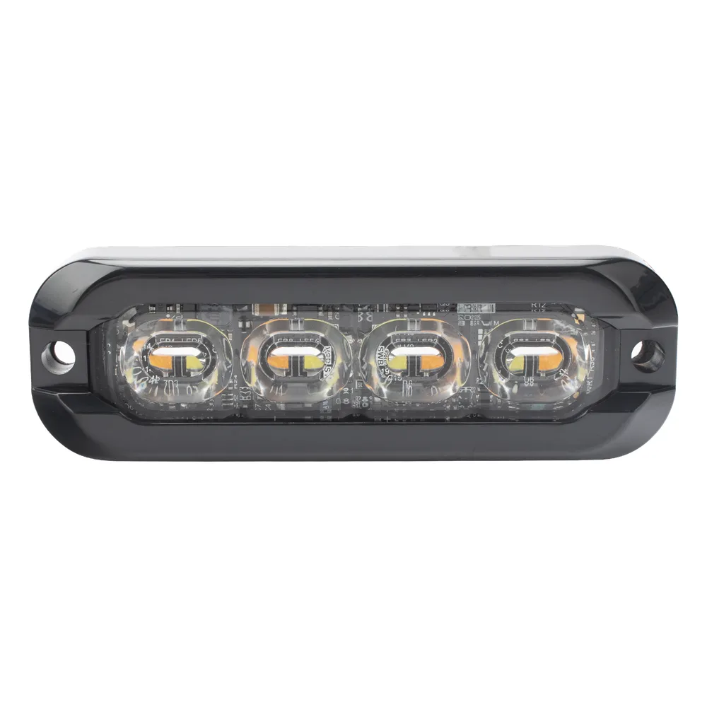 Luz Auxiliar Flexible de 8 LED, Ambar/Blanco, Lente Transparente