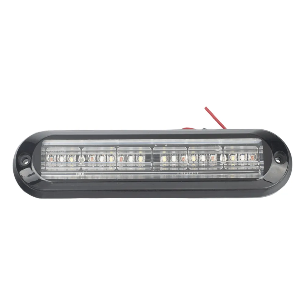 Luz Auxiliar Ultra Brillante  IP67 de 18 LEDs, Color Rojo/Azul/Ambar, con mica transparente y bisel negro