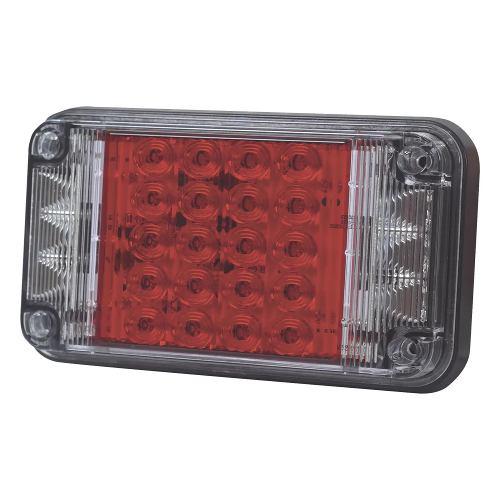 Luz de Advertencia de 7X4", Color Rojo, Con Luces de Trabajo, Ideal para Ambulancias