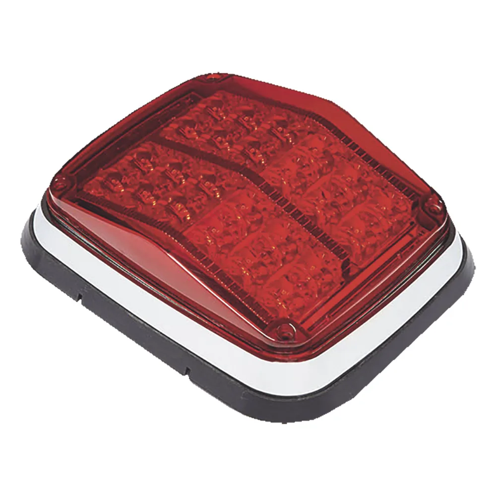Luz de advertencia de 8 X 6", Color Rojo, SAE, IP67, Ideal para Ambulancias