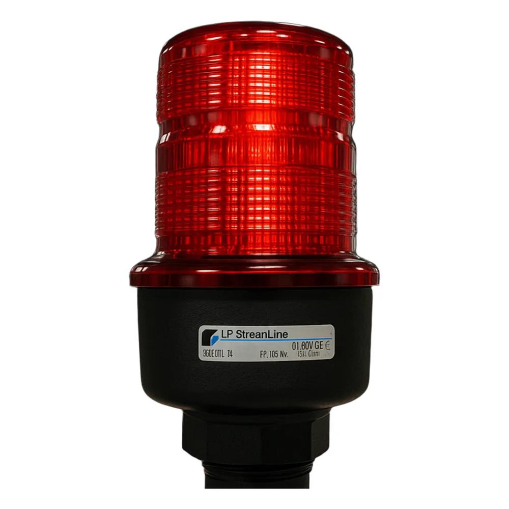 Luz de advertencia LED serie Streamline, 12- 48 Vcc, roja – vista 2