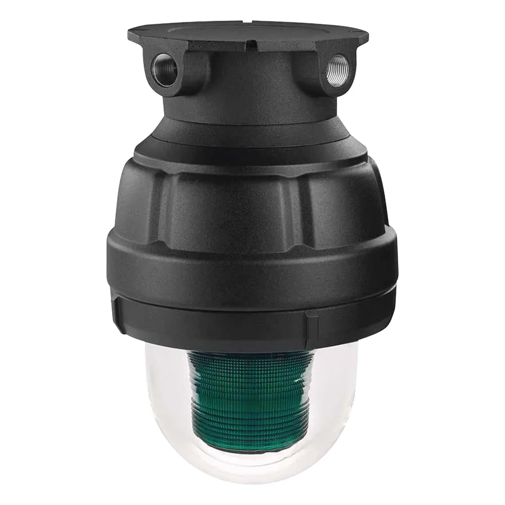 Luz LED, a prueba de explosiones, UL y cUL para Clase I, División 1, Grupo C y D; Clase I, División 2, Grupos A y B; Clase II, División 1, Grupos E, F y G; Clase III, 120-240 VCA, Verde