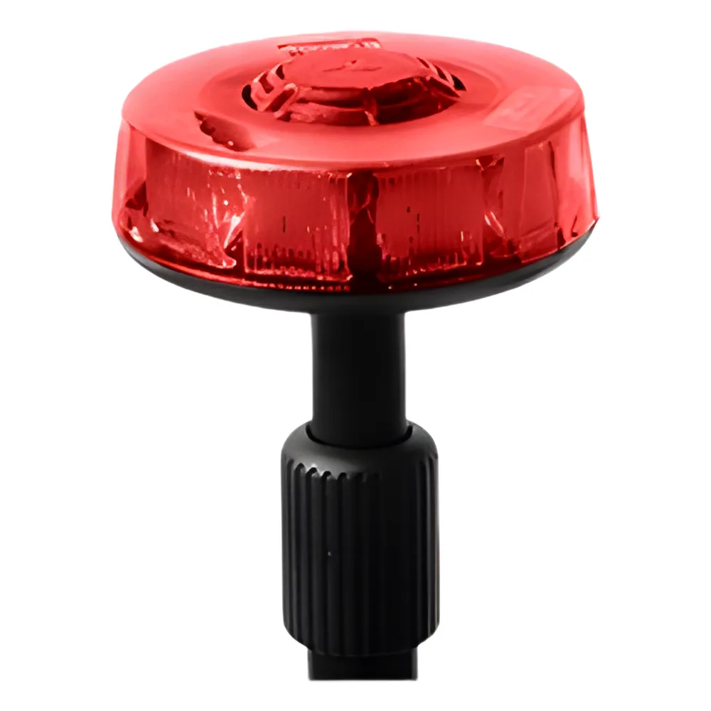 Luz telescópica trasera roja con mástil de 3 secciones, 15 LEDs en tecnología SOLARIS