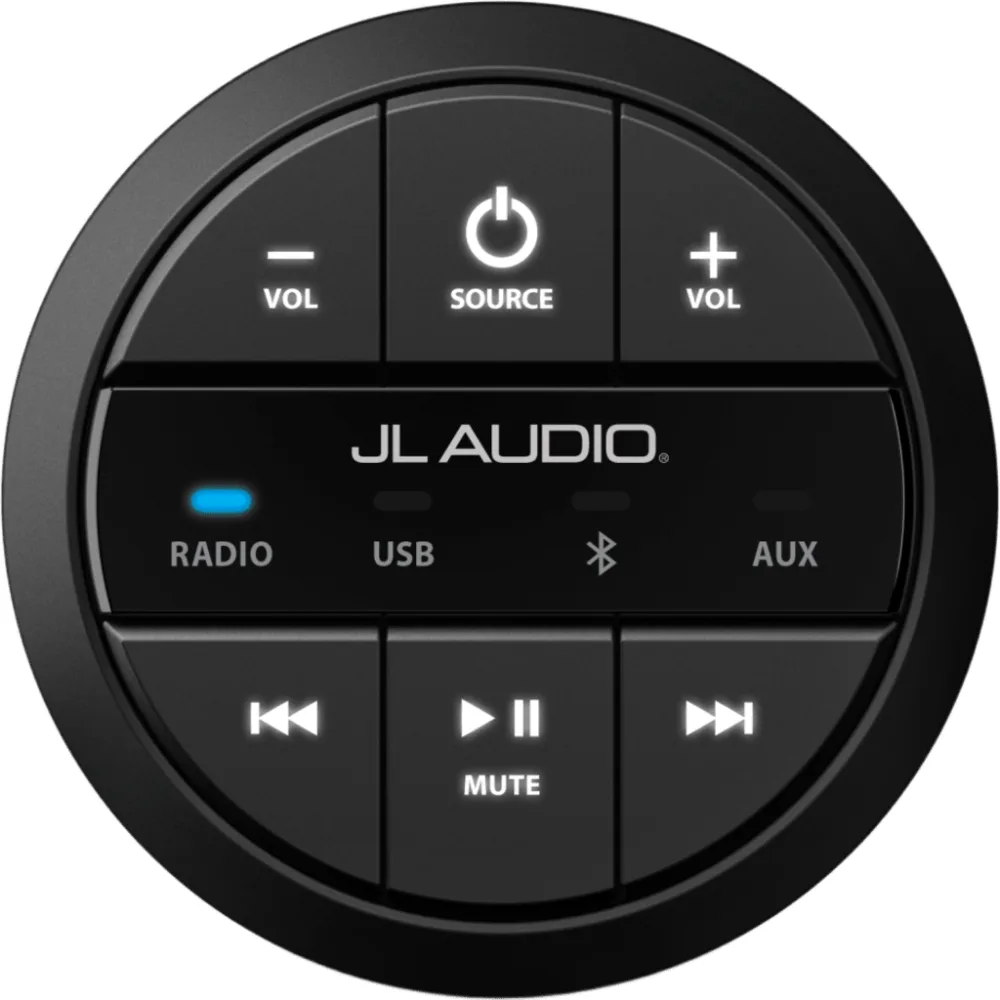 Mando a Distancia con Cable / Para Unidad Fuente MediaMaster / Indicador de Fuente LED / IP67 / NMEA 2000 / Bluetooth hasta 22.8 m (75 ft)