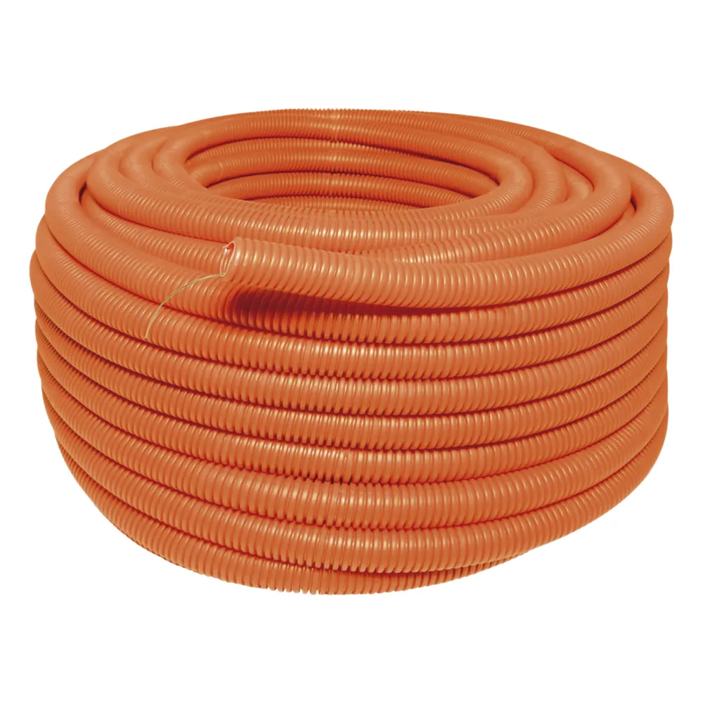 Manguera Poliducto Corrugado 3/4" x 50 m, Con Guía, Polietileno Alta Densidad HDPE, Resistente a Intemperie.