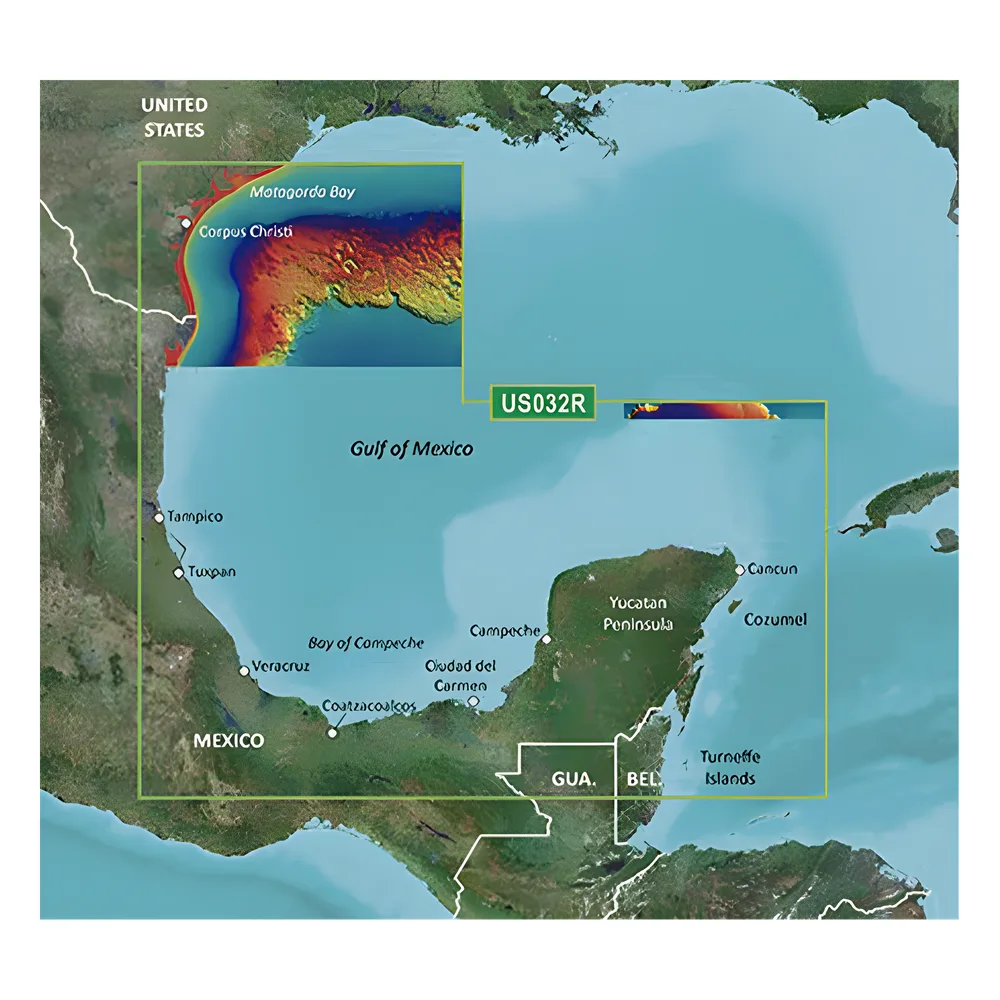 Mapa VUS032R Sur del Golfo de México.