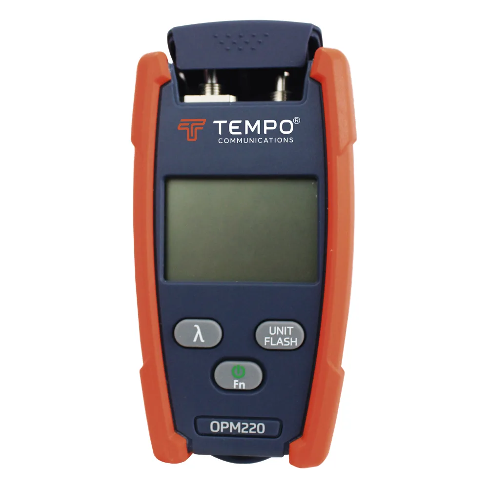 Medidor de Alta Potencia (Micro OPM) para Fibra Óptica con Localizador Visual de Fallos (VFL), Entrada Universal de 2.5 mm (para Conectores SC, ST y FC), Rango de Medición: -50 a +26 dBm