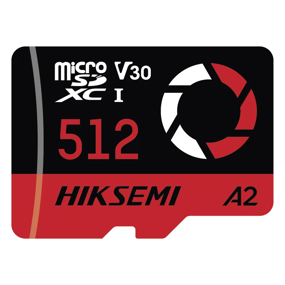 Memoria microSD / 512 GB / 180 MB/s Lectura / 150 MB/s Escritura / V30 U3 A2 / Para Drones y Cámaras de Acción / HIKSEMI CAPTURE E3