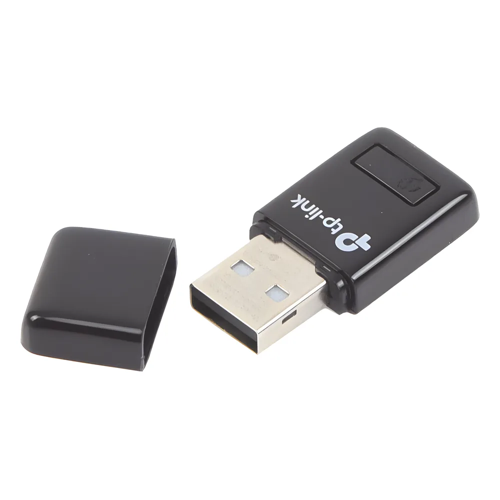 Mini Adaptador USB inalámbrico N 300 Mbps 2.4 GHz con 1 antena interna