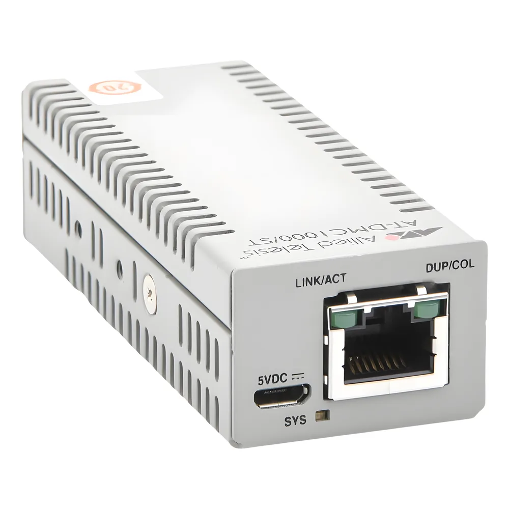 Mini Convertidor de medios de cobre a fibra MultiModo de escritorio 1000TX a 1000SX conector ST – vista 5