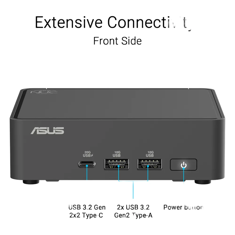Mini PC NUC / Core i5 -210H / WiFi 7 y 2.5 GbE / Bluetooth / 2x HDMI 2.1 / incluye Memoria RAM, SSD y S.O. /  Incluye Fuente – vista 2