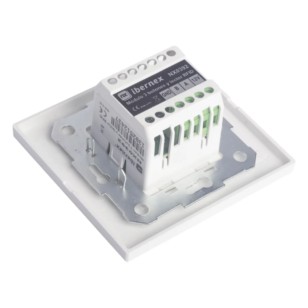 Modulo de 3 Botones iluminados con Lector RFID 125 KHz / Alarma / Cancelar y Código Azul / BUS RS485 / Compatible con NX0019/B, NX1021 y NX0015 – vista 4
