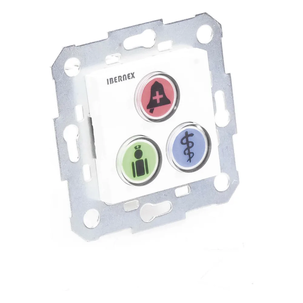 Modulo de 3 Botones iluminados para habitación de Hospital / Alarma / Cancelar y Código Azul / BUS RS485 / Compatible con NX0019/B, NX1021 Y NX0015 – vista 7