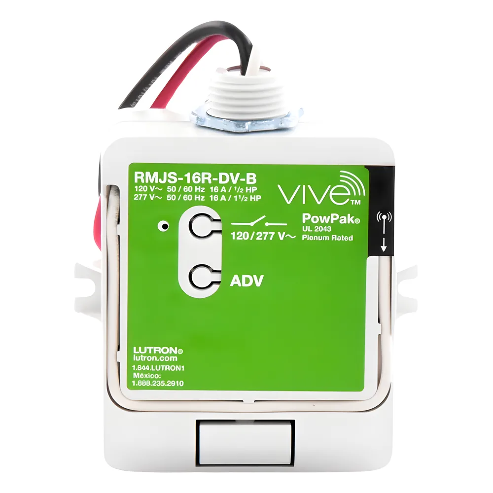 Módulo de relevador inalámbrico PowPak con Softswitch para cargas de iluminación de propósito general, 16 A, 120/277 V, Clear Connect RF, compatible con hub Vive – vista 4