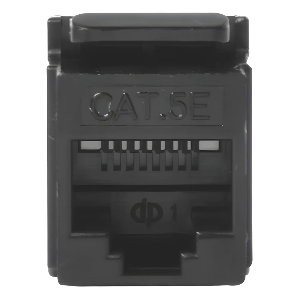 Módulo Jack Keystone Cat5e con Terminación en Ángulo 180 - Color Negro – vista 4