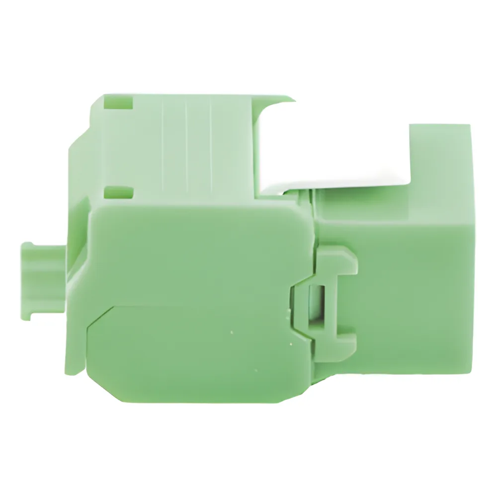 Módulo Jack Keystone Cat6 (Toolless), con Terminación en Ángulo 180 - Color Verde, Compatible con Faceplate y Patchpanel Linkedpro – vista 3
