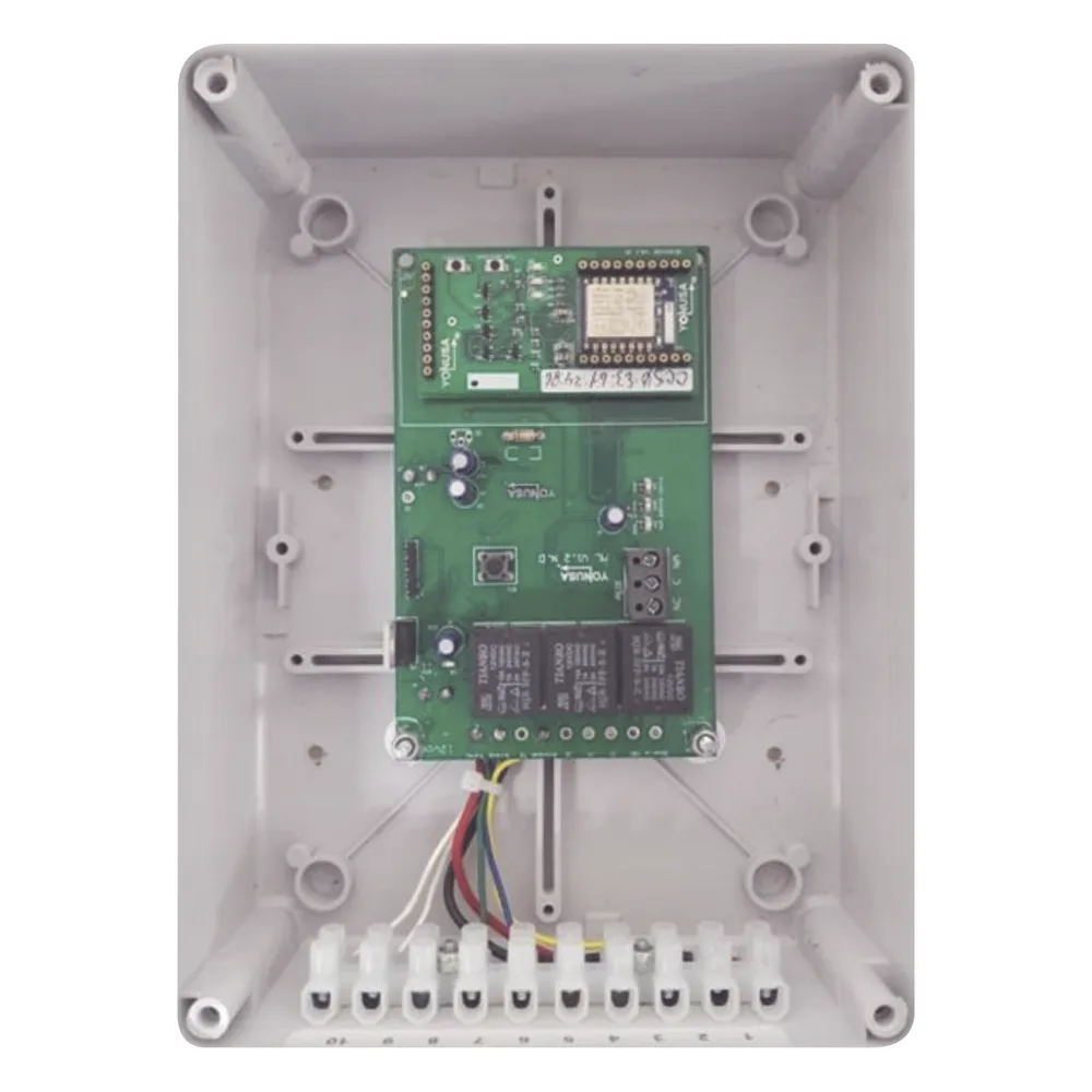 Modulo WIFI LITE con gabinete para uso en Energizadores YONUSA / Aplicación sin costo / Botón de Pánico/ 1 Salida Propósito General – vista 2