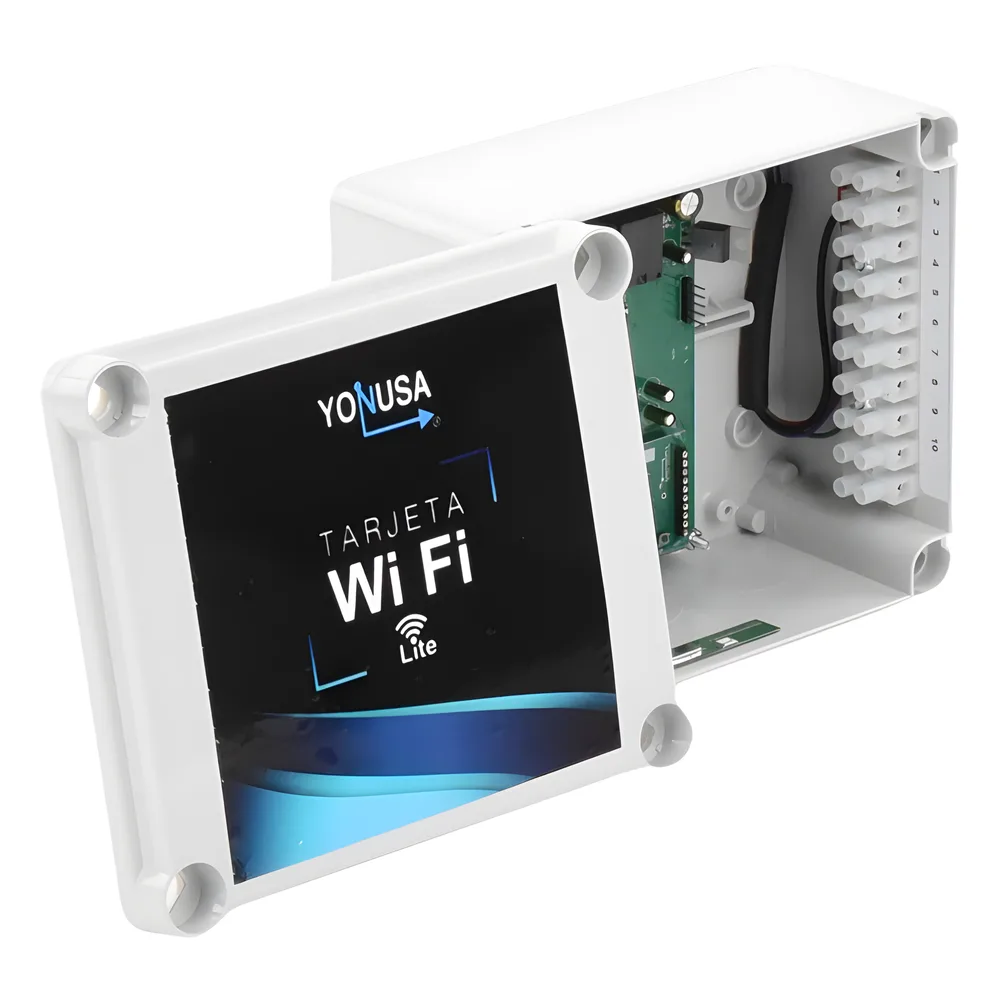 Modulo WIFI LITE con gabinete para uso en Energizadores YONUSA / Aplicación sin costo / Botón de Pánico/ 1 Salida Propósito General – vista 5