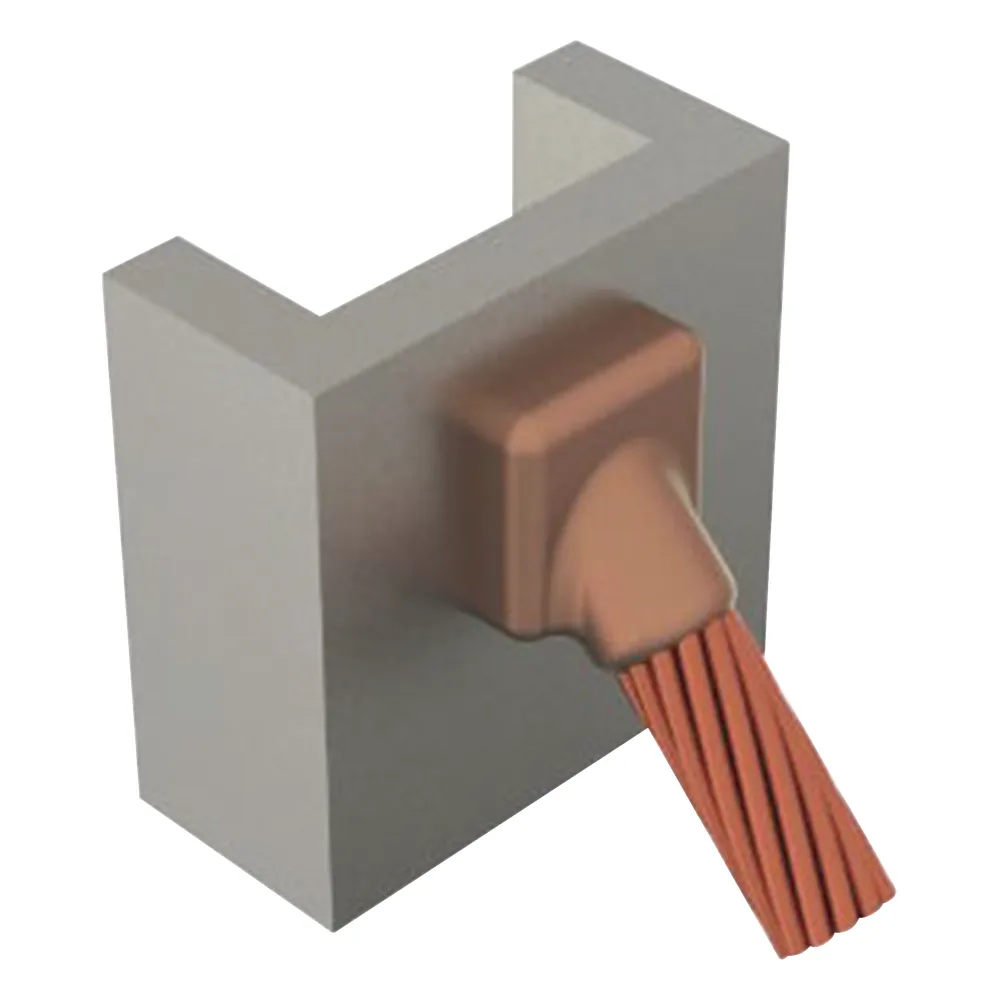 Molde para soldadura Exotermica de superficie Vertical a cable 1/0 Awg en 45 Grados