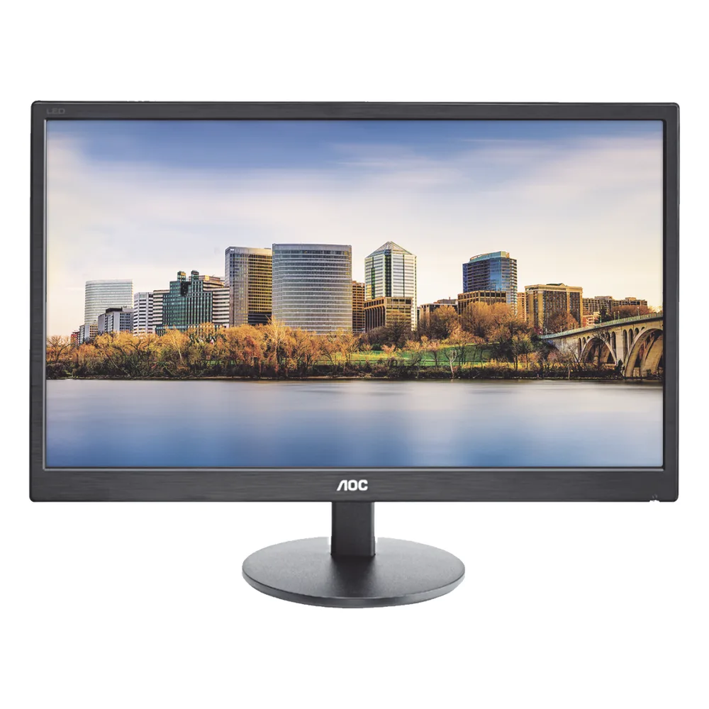 Monitor  LED de 24", Resolución 1920 x 1080 Pixeles con Entradas de Video VGA/HDMI. Panel MVA y Altavoces Integrados. Compatible VESA