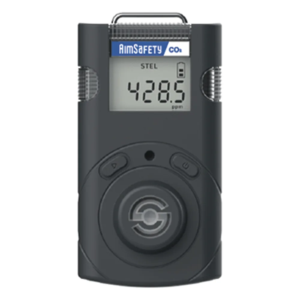 Monitor Personal de Dióxido de Carbono (CO2) / Sensor NDIR 0-50,000 ppm / Alarmas de 3 Niveles Audibles, Visuales y Vibratorias / IP66/IP67 / Batería Recargable hasta 7 Días / Registro de Eventos y Datos – vista 2