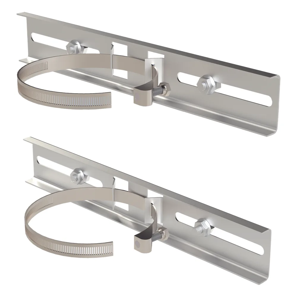Montaje de Metal Galvanizado para Poste Universal para Gabinetes de Ancho Hasta 30 cm.