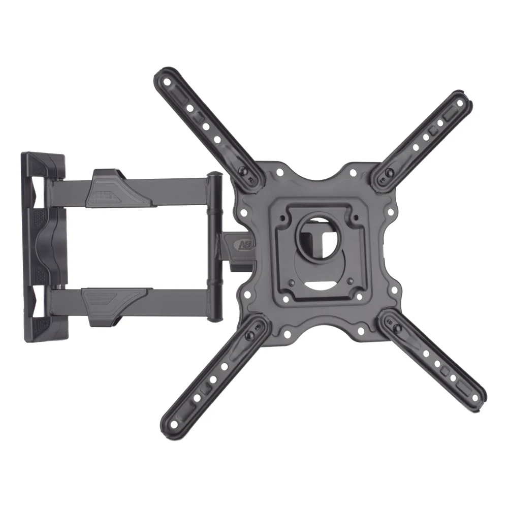 Montaje de Pared Articulado P4-NB / Pantallas de 32" a 55" / VESA 100x100 a 400x400 mm / Carga 27.2 kg (60 lbs) / Inclinación +8° a -5° / Giro 180° / Distancia de Pared 5 a 40 cm / Acero – vista 2
